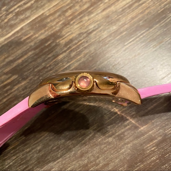 Glam Rock Rose Gold Watch with Jelly Strap - Picture 5 of 5